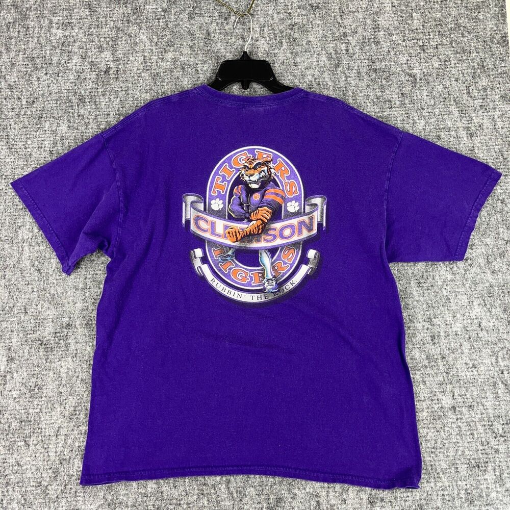 Clemson University Shirt Mens X-Large Purple College football Rubbin Rock Alumni